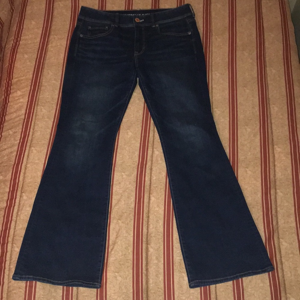 American Eagle Dark Wash Kick Boot Jeans